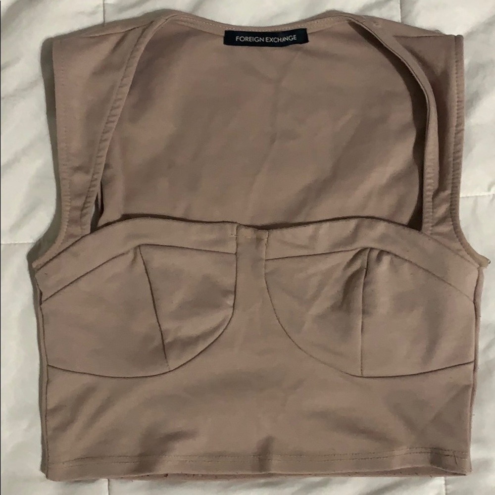 Beige crop top